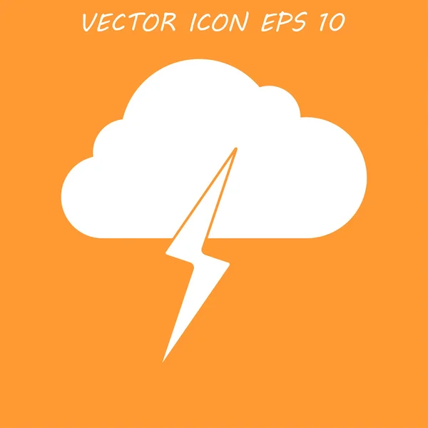 Lightning bolt počasí rovná čára infographic ilustrace šablona ikony pro web nebo brožura — Stockový vektor