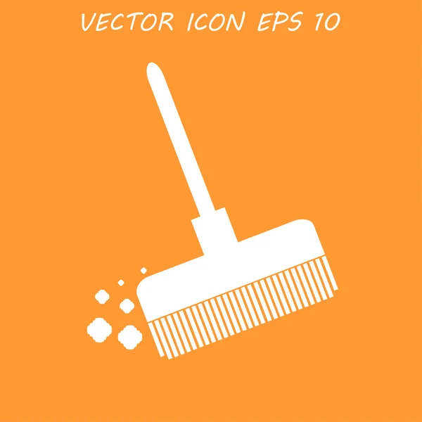 Broom vector icon — Stock Vector