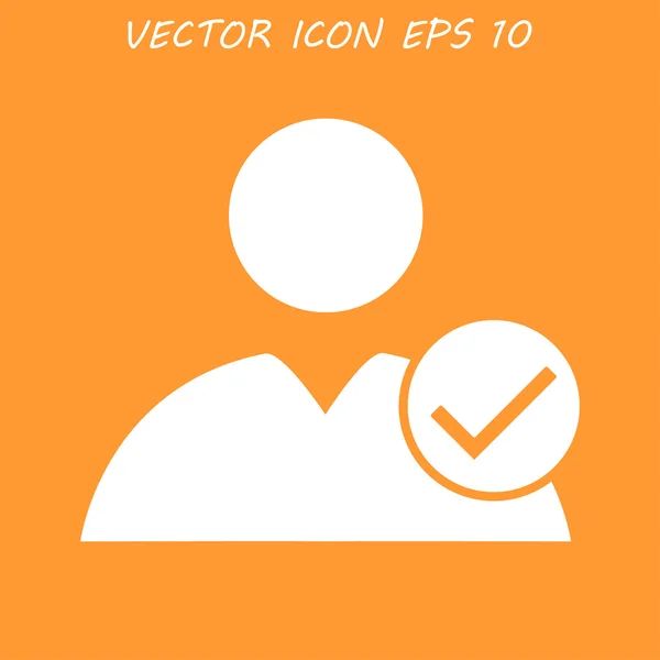 Platte pictogram van Voeg vriend toe — Stockvector