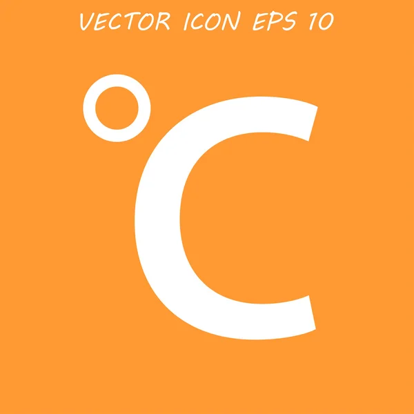 Ícone do vetor celsius — Vetor de Stock