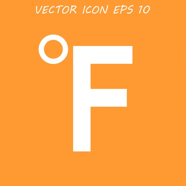 Fahrenheit vector icon — Stock Vector