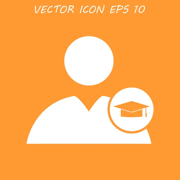 Användaren ikonen examen cap — Stock vektor
