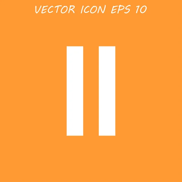 Pauză pictogramă web plat — Vector de stoc