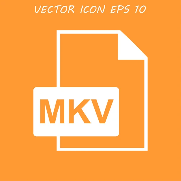 Mkv file icon — Stock Vector