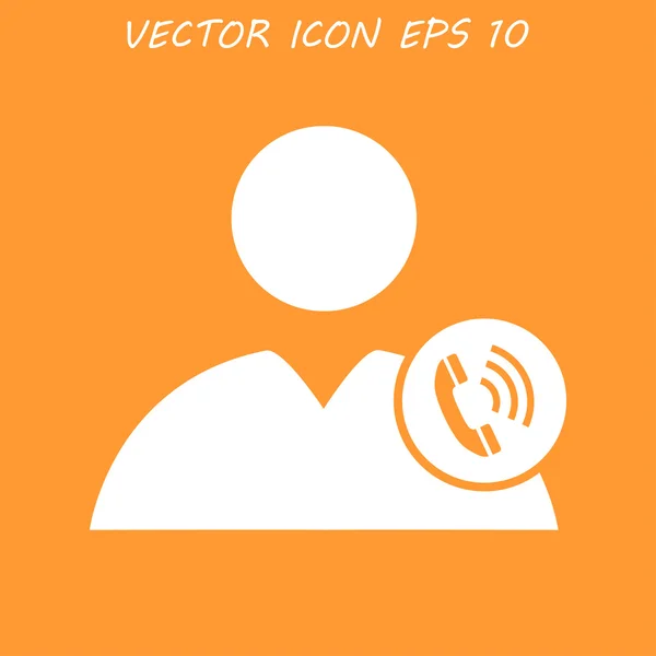 Användaren ikonen av en telefon — Stock vektor