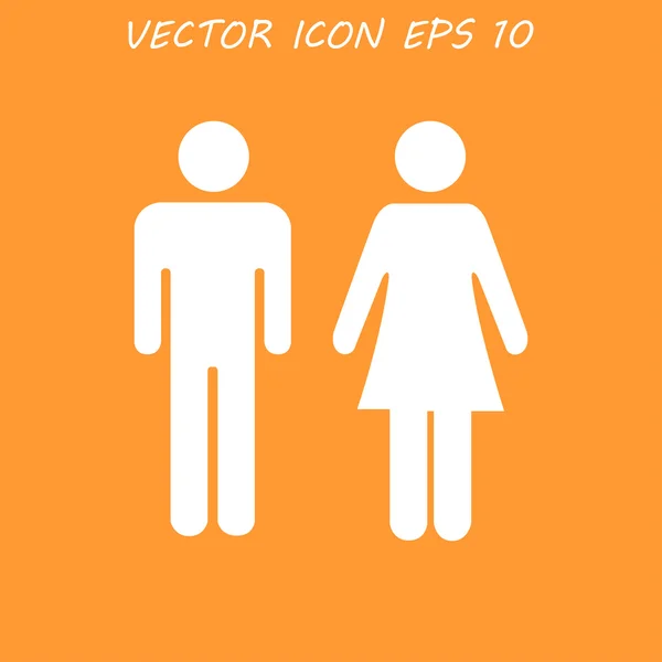 Vector man and woman icons, — Stock Vector