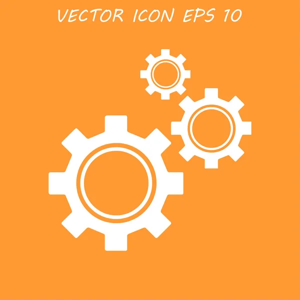 Gears icon, vector illustration. Flat design style. — Stock Vector