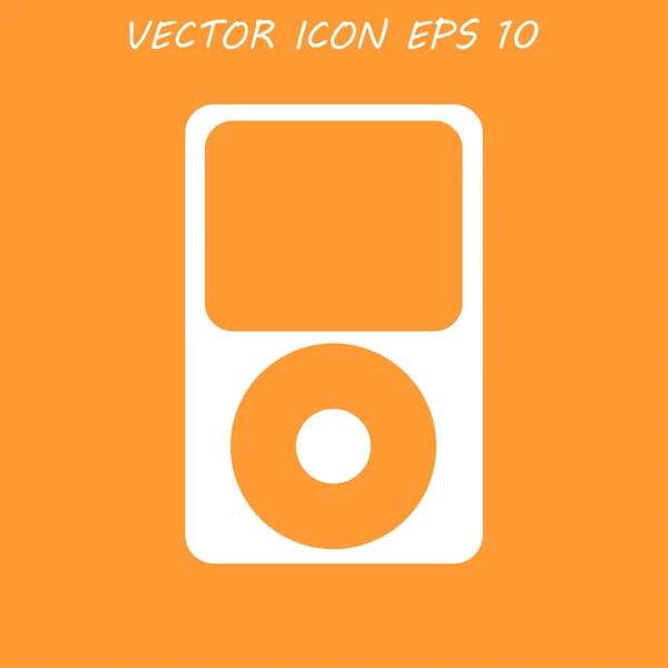 Draagbare media speler pictogram. platte ontwerpstijl. vector eps 10. — Stockvector