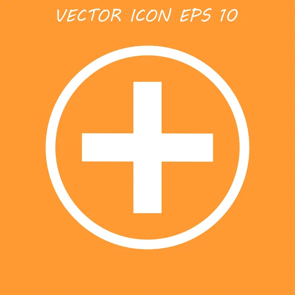 Lékařské znamení lesklý tlačítko vektoru — Stockový vektor