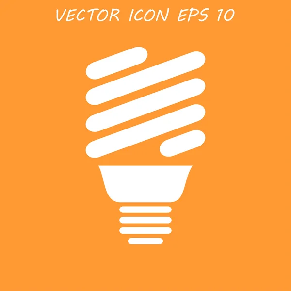 Vector energy saving fluorescent light bulb icon — Stock Vector