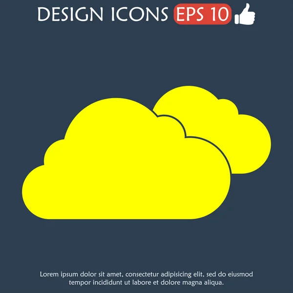 Wolk pictogram, vector illustratie. — Stockvector