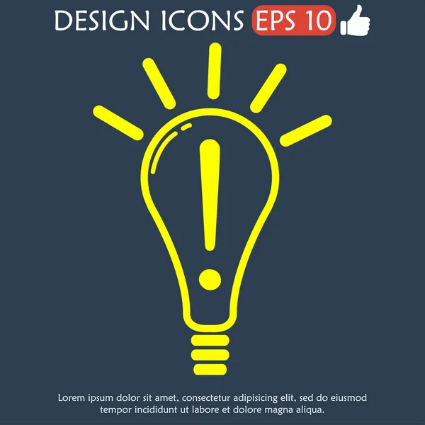 Idée créative en forme d'ampoule comme concept d'inspiration Icône . — Image vectorielle