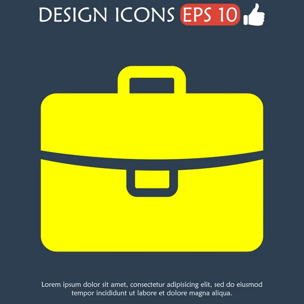 Briefcase icon, vector illustration. Flat design style — Stock Vector