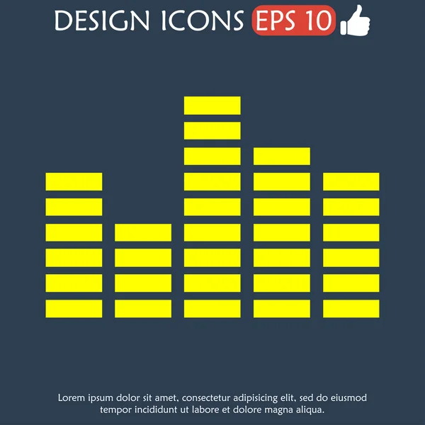 Equalizer pictogram. Flat — Stockvector