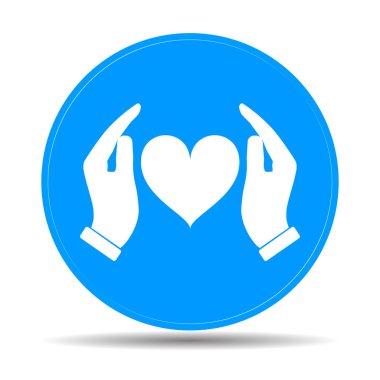 Vector Icon - kalp tutan eller