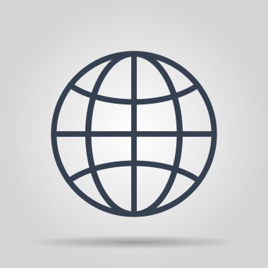 Dünya küre simgesi, sembol simge 