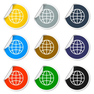 Dünya küre simgesi, sembol simge 