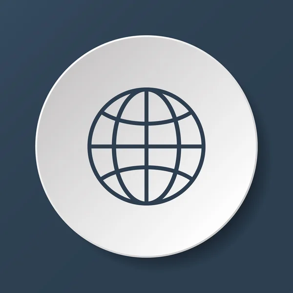 World Globe Icon, icono del pictograma — Archivo Imágenes Vectoriales