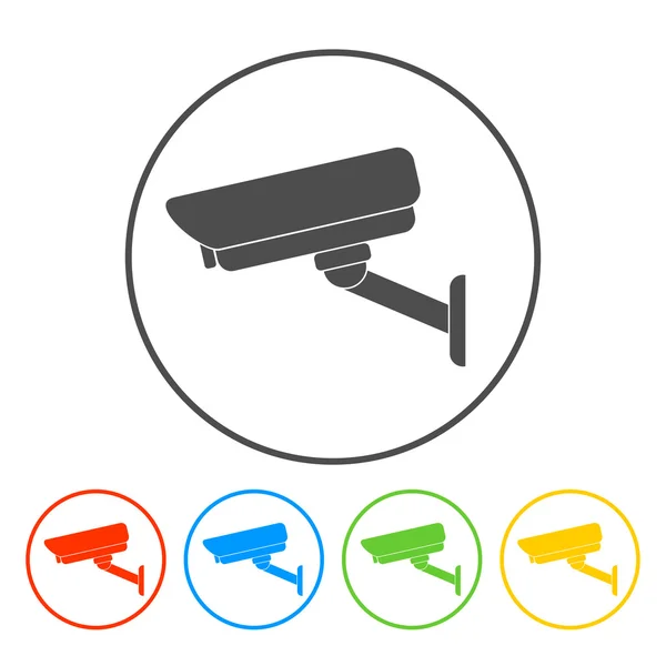 Vektor Illustration Silhouette von Überwachungskameras. — Stockvektor