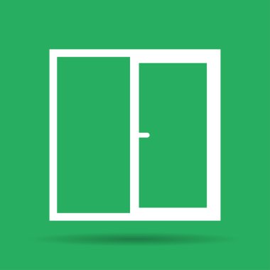 düz pencere simgesi, vektör çizim