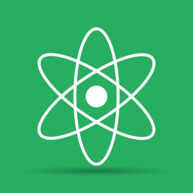 soyut fizik bilim modeli simgesini, vektör çizim. 