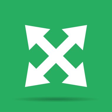 tam ekran işareti simgesi. ok simgesi. 