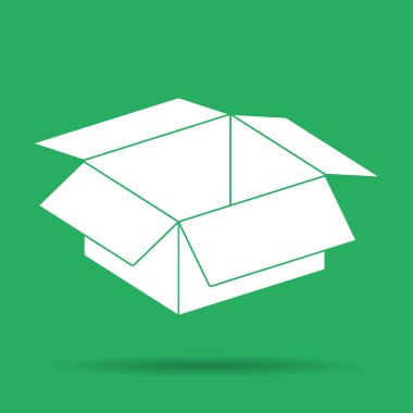 kutusu vektör çizim. düz tasarım stili