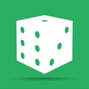 Dices simgesini işaret. Casino oyun simgesi.