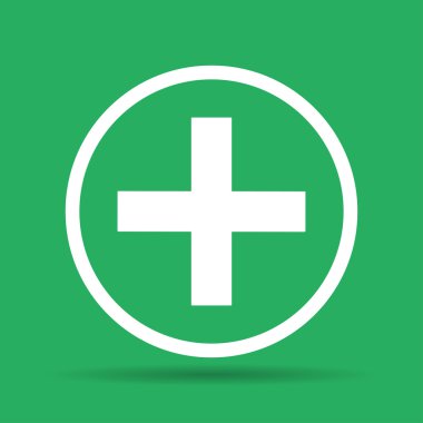 parlak düğme vektör tıbbi işareti