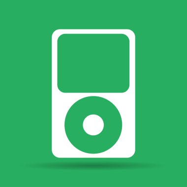 taşınabilir kitle iletişim araçları oyuncu simgesi. düz tasarım stili. vektör eps 10.