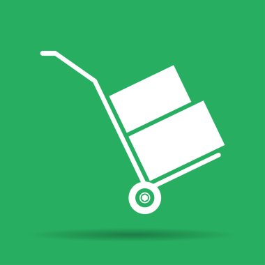 el arabası nakliye kargo, web simgesi için. 