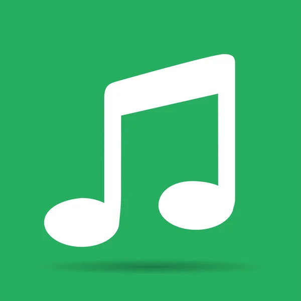 Música plana Icono simple, aislado . — Vector de stock