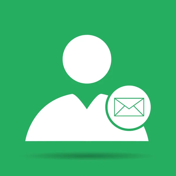 Icône utilisateur, Enveloppe Mail, illustration vectorielle . — Image vectorielle