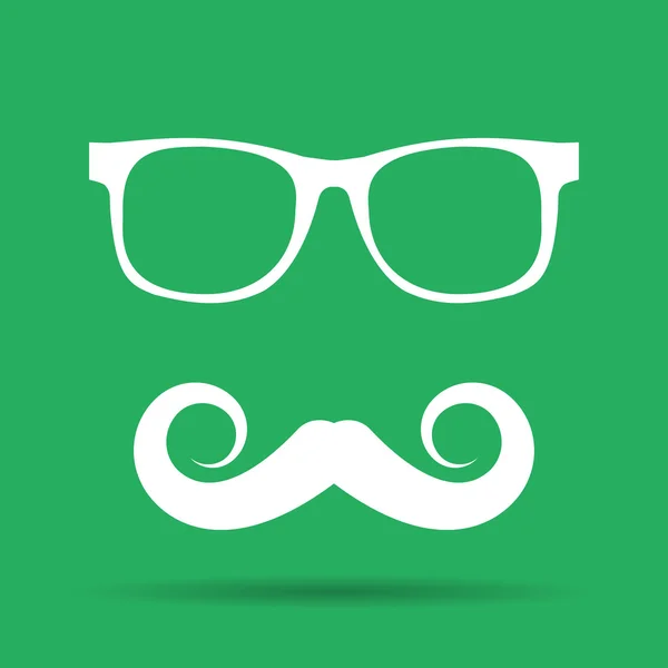 Icône vectorielle Moustache et lunettes . — Image vectorielle