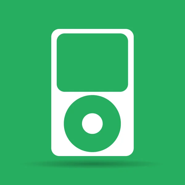 Portable media player icon. Flat design style. Vector EPS 10. — Stock Vector