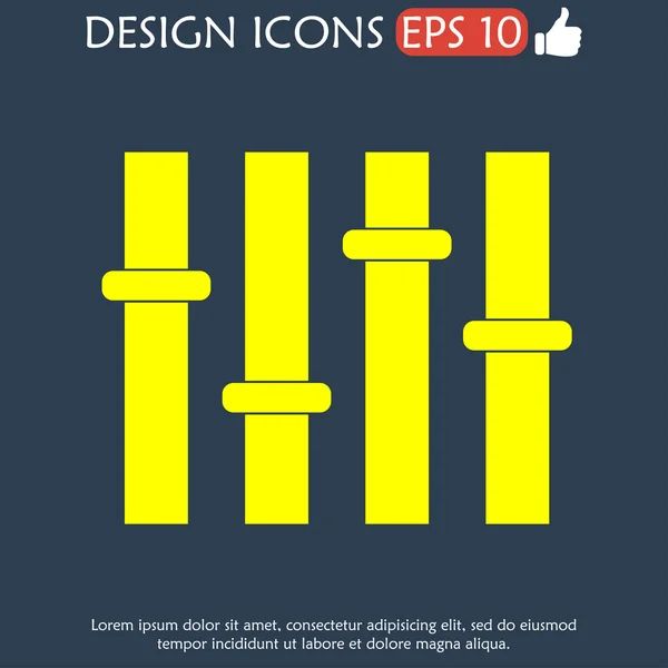 Equalizer pictogram. Flat — Stockvector