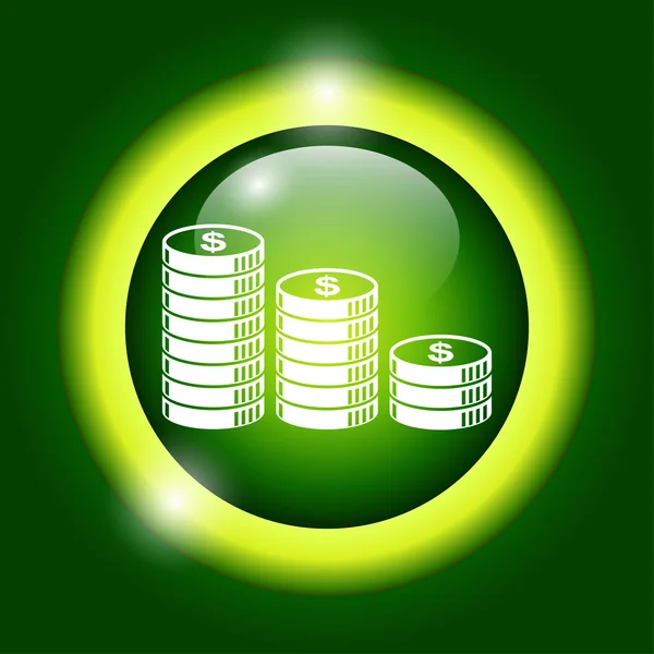 Stos monet ikona — Wektor stockowy