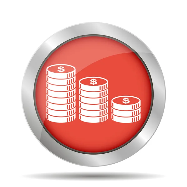 Stack of coins icon — Stock Vector