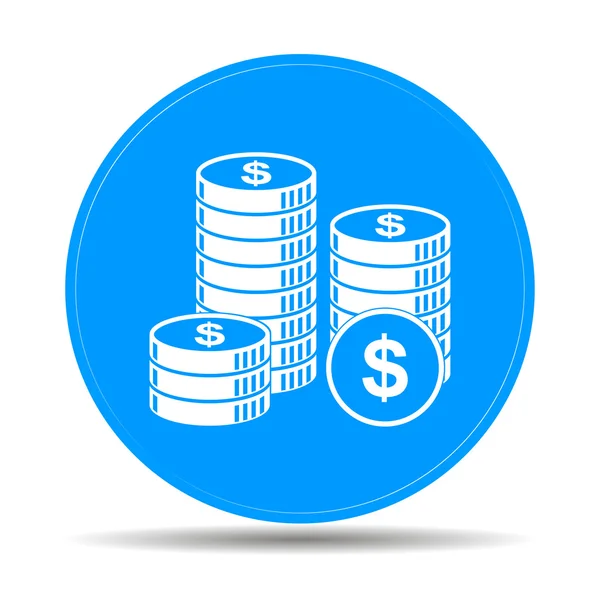 Stack of coins icon — Stock Vector