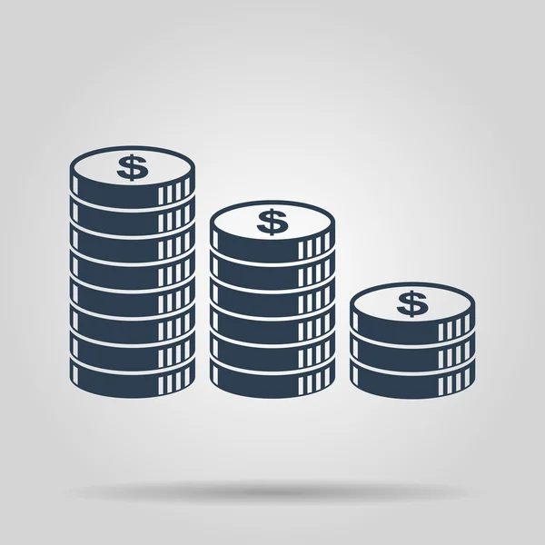 Stack of coins icon — Stock Vector