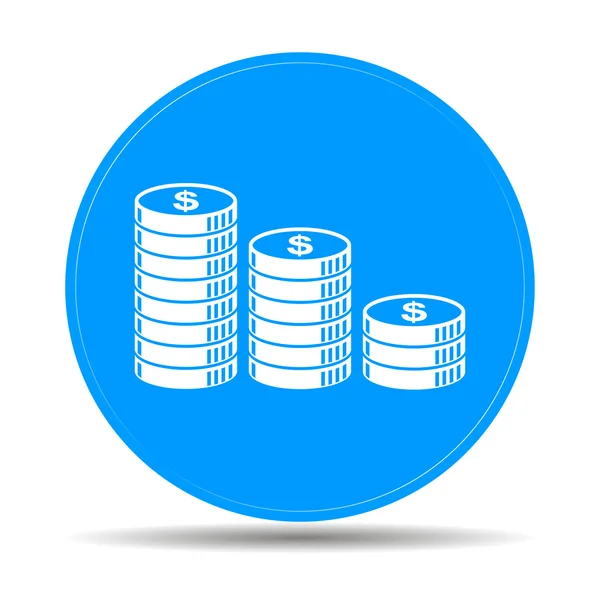 Stack of coins icon — Stock Vector