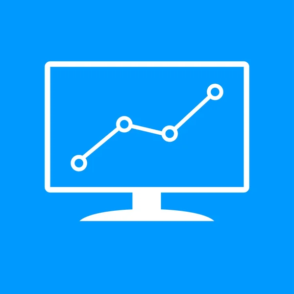 Computer-monitoren met verschillende grafieken, — Stockvector