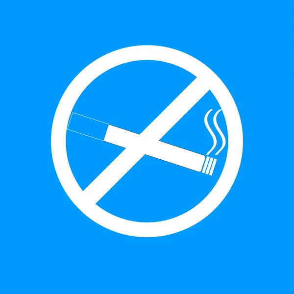 Não há sinal de fumar. Vetor isolado . — Vetor de Stock