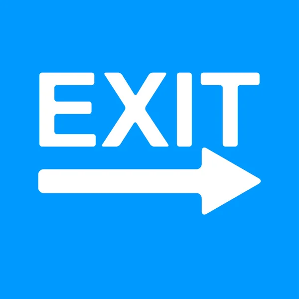 Exit-Symbol - Vektorillustration — Stockvektor