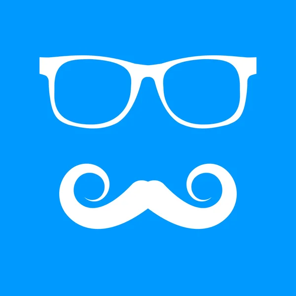 Icône vectorielle Moustache et lunettes . — Image vectorielle