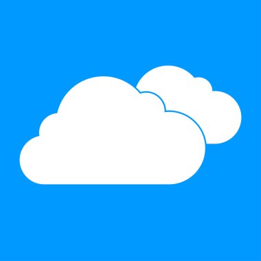 bulut simgesi, vektör illüstrasyonu. 