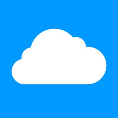 bulut simgesi, vektör illüstrasyonu. 