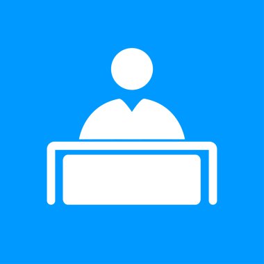 iş adamının düz simgesi