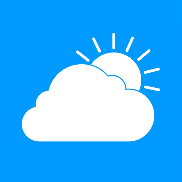 Icono de nube solar — Vector de stock