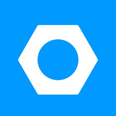 vektör somun düz simgesi 